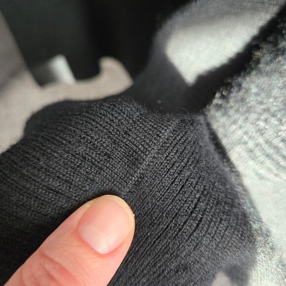 Lululemon Sit in Lotus Wrap Merino Wool open front cardigan Black Size 2 - Picture 4 of 16